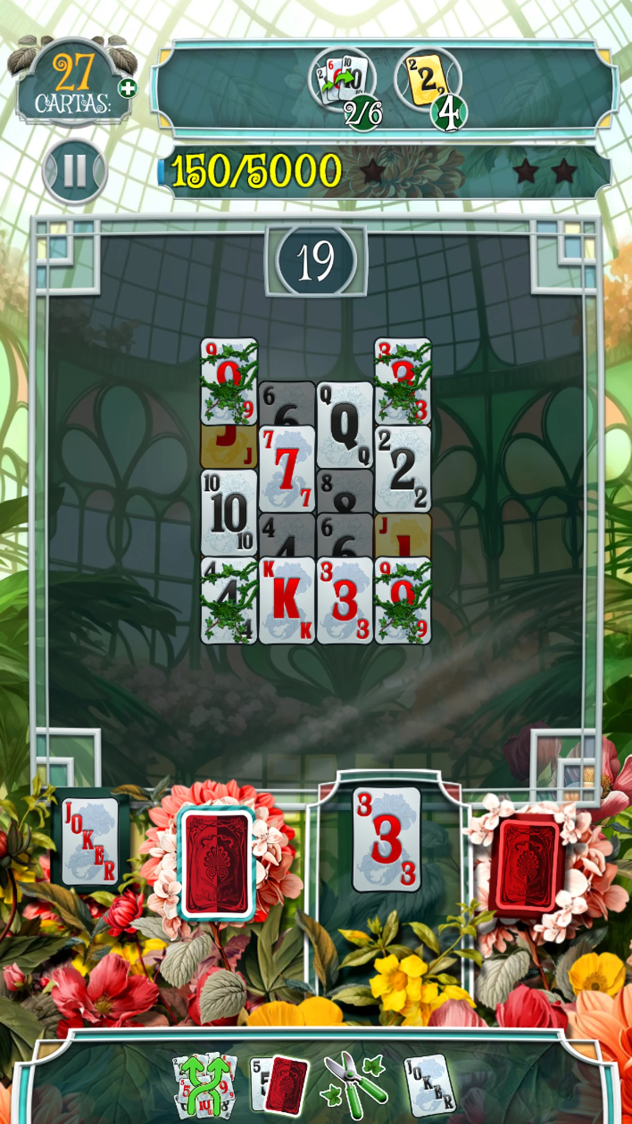 Tri Peaks Greenhouse Solitaire screenshot