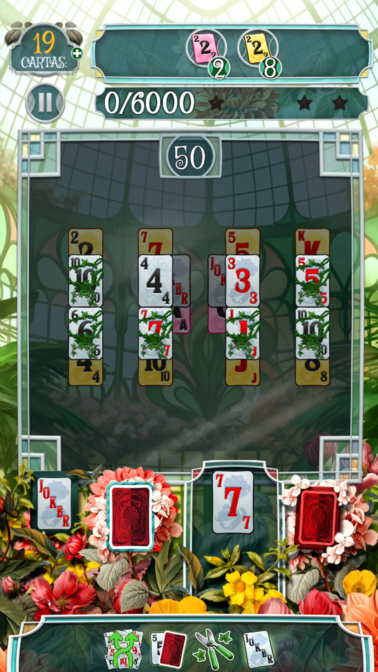 Tri Peaks Greenhouse Solitaire screenshot
