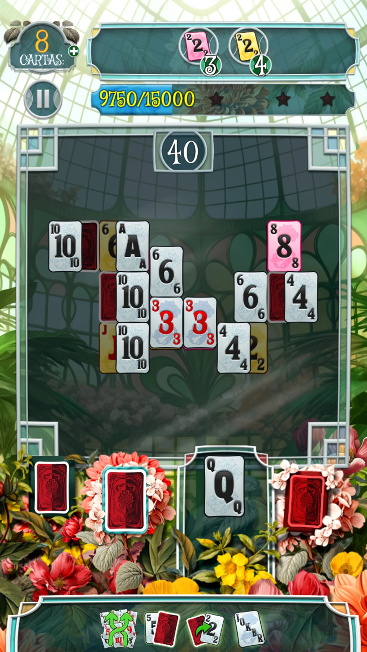 Tri Peaks Greenhouse Solitaire screenshot