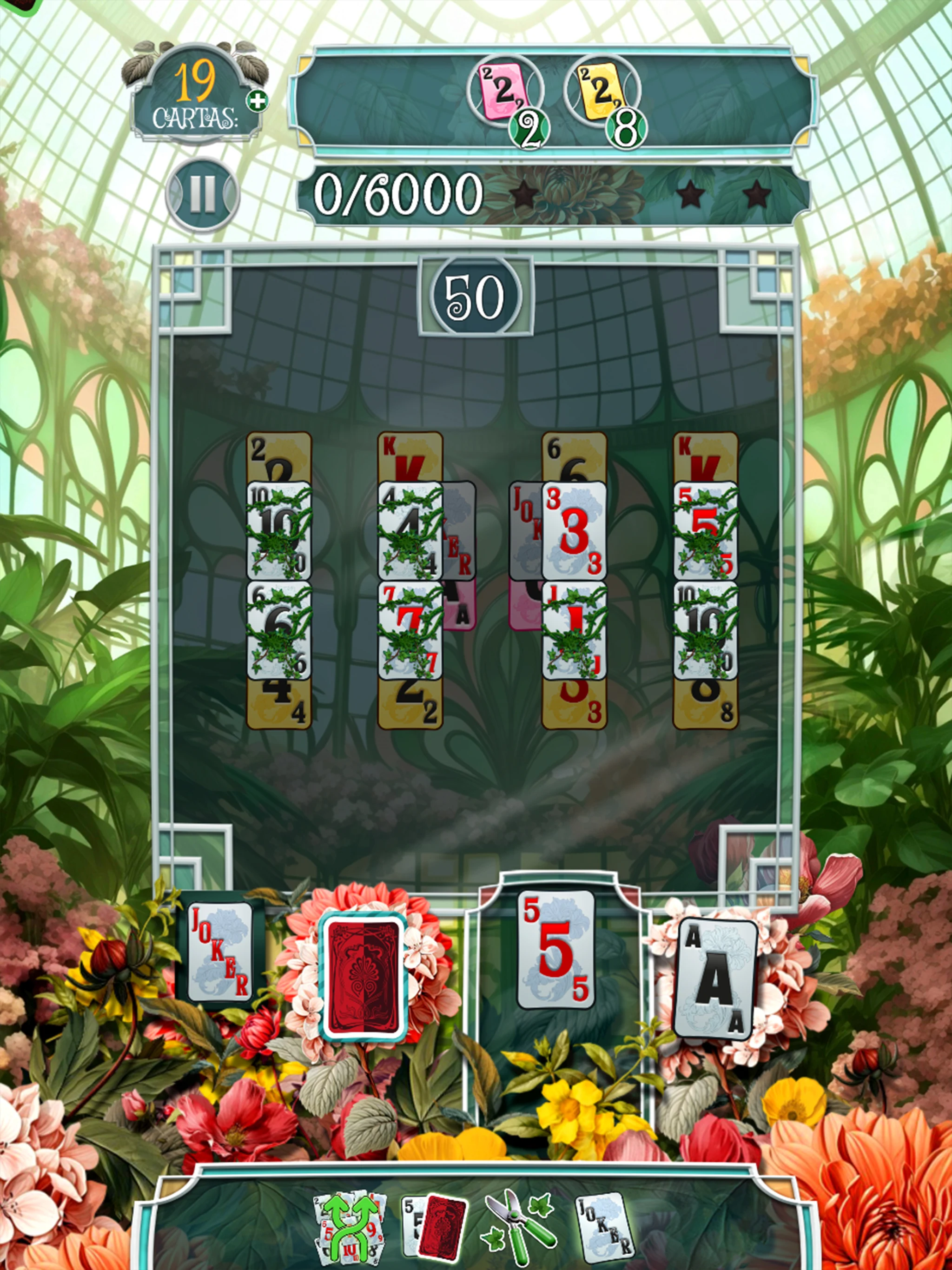 Tri Peaks Greenhouse Solitaire screenshot