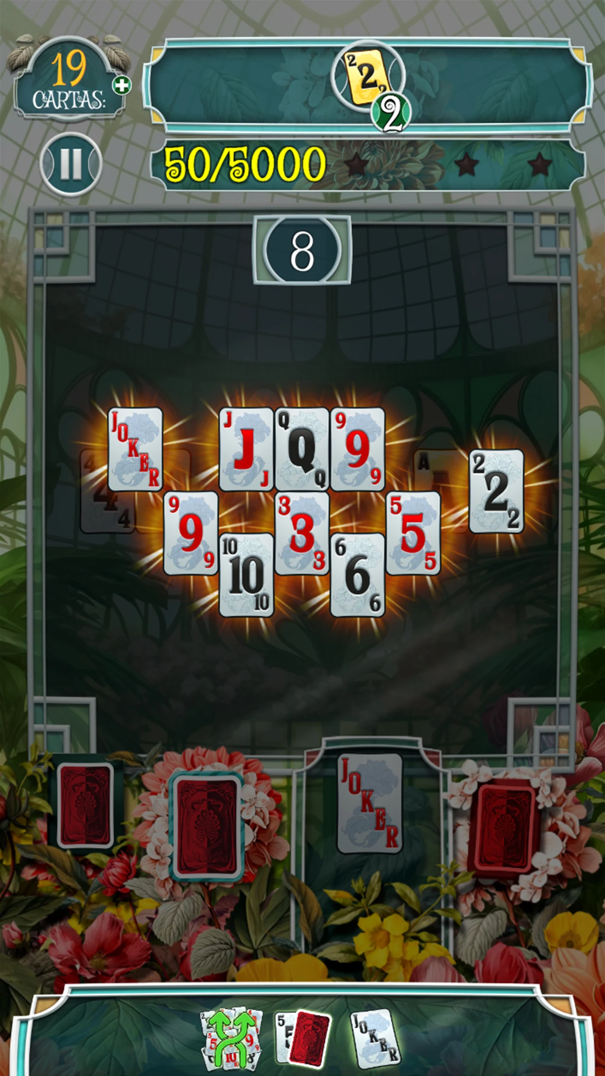 Tri Peaks Greenhouse Solitaire screenshot
