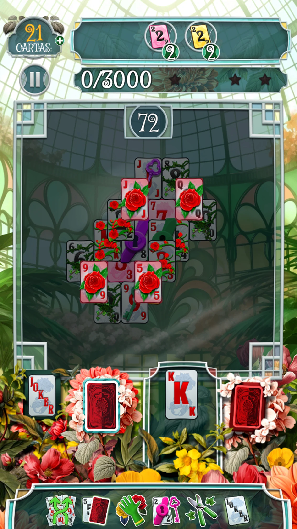 Tri Peaks Greenhouse Solitaire screenshot