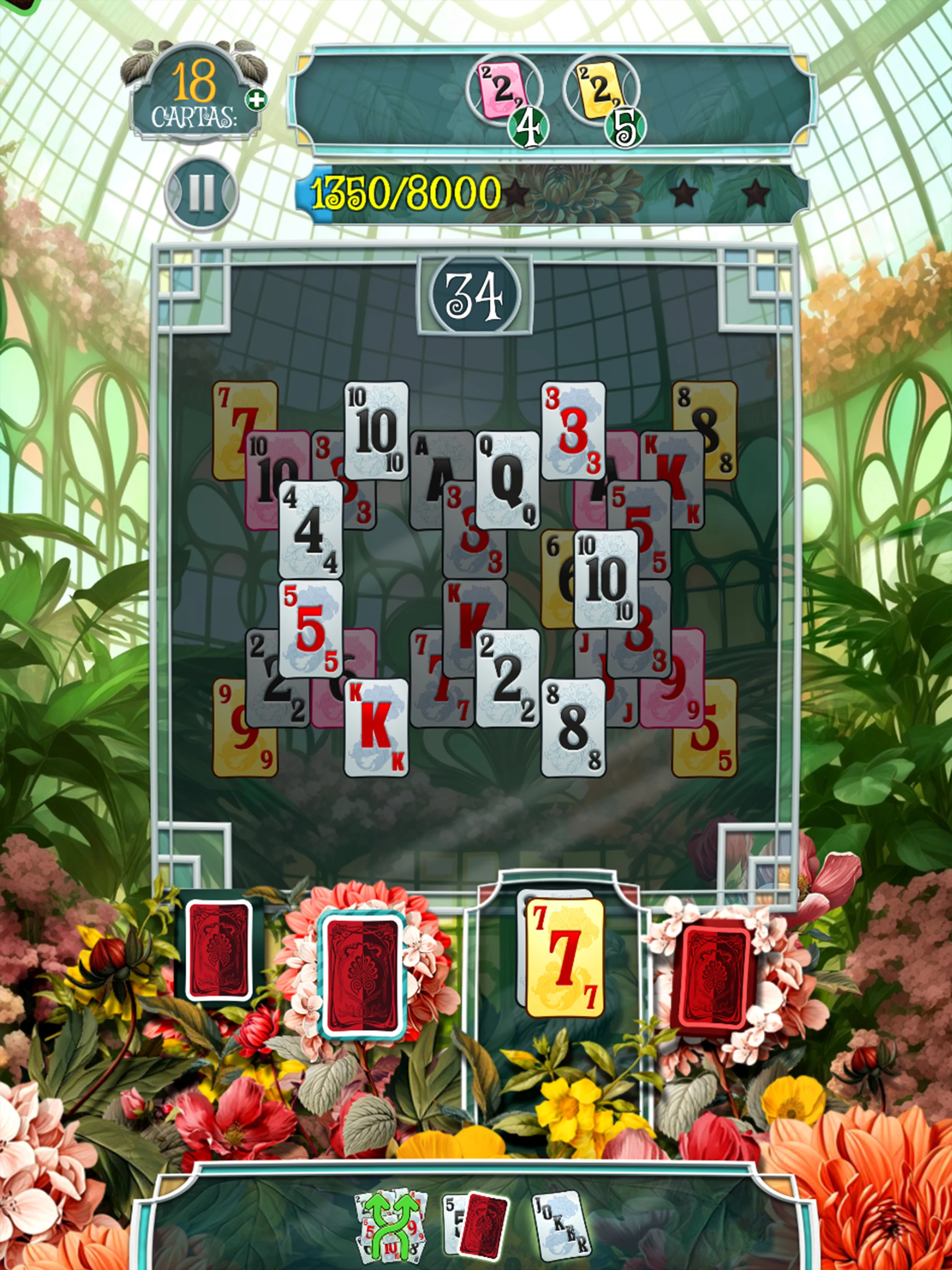 Tri Peaks Greenhouse Solitaire screenshot