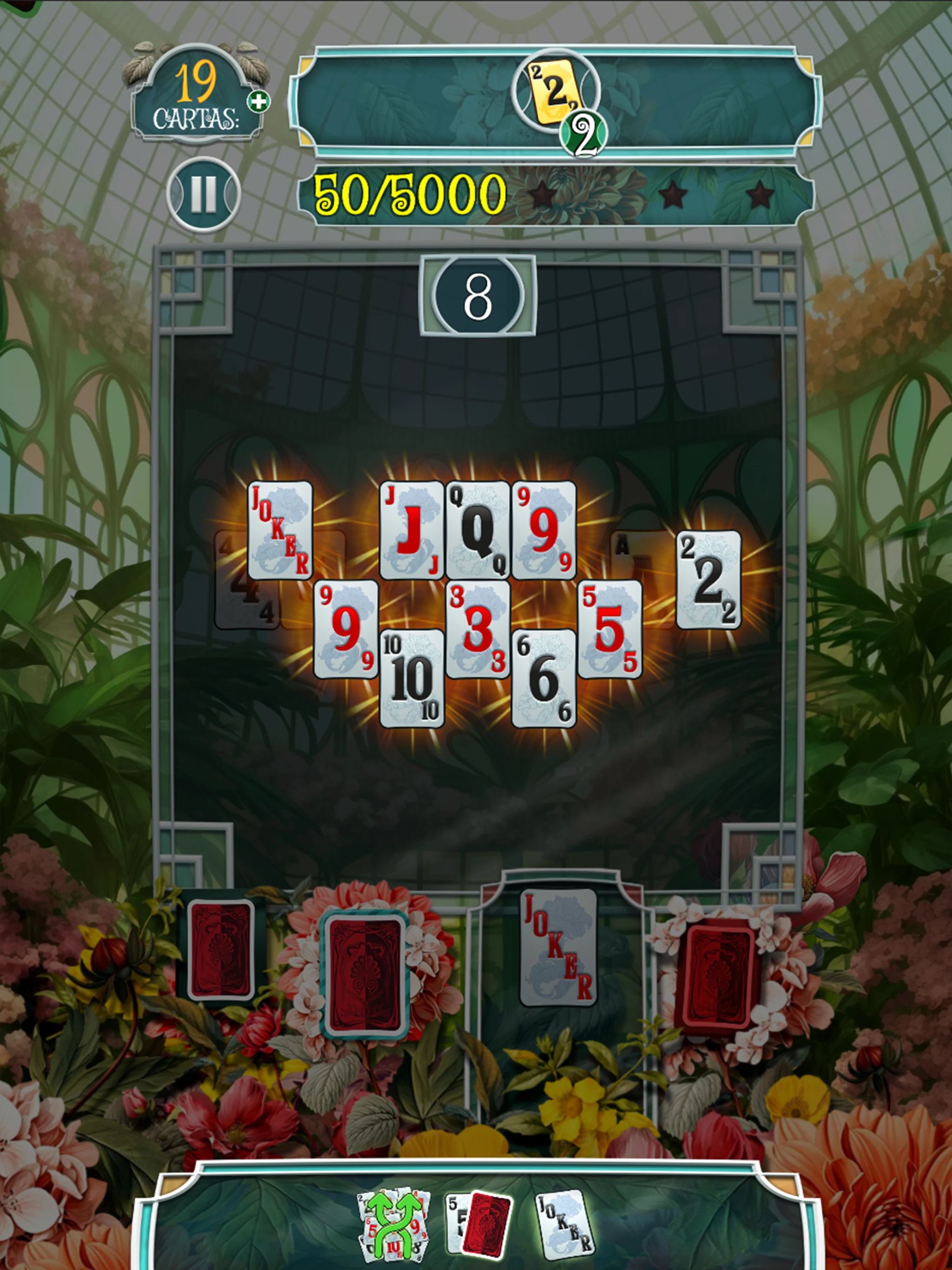 Tri Peaks Greenhouse Solitaire screenshot