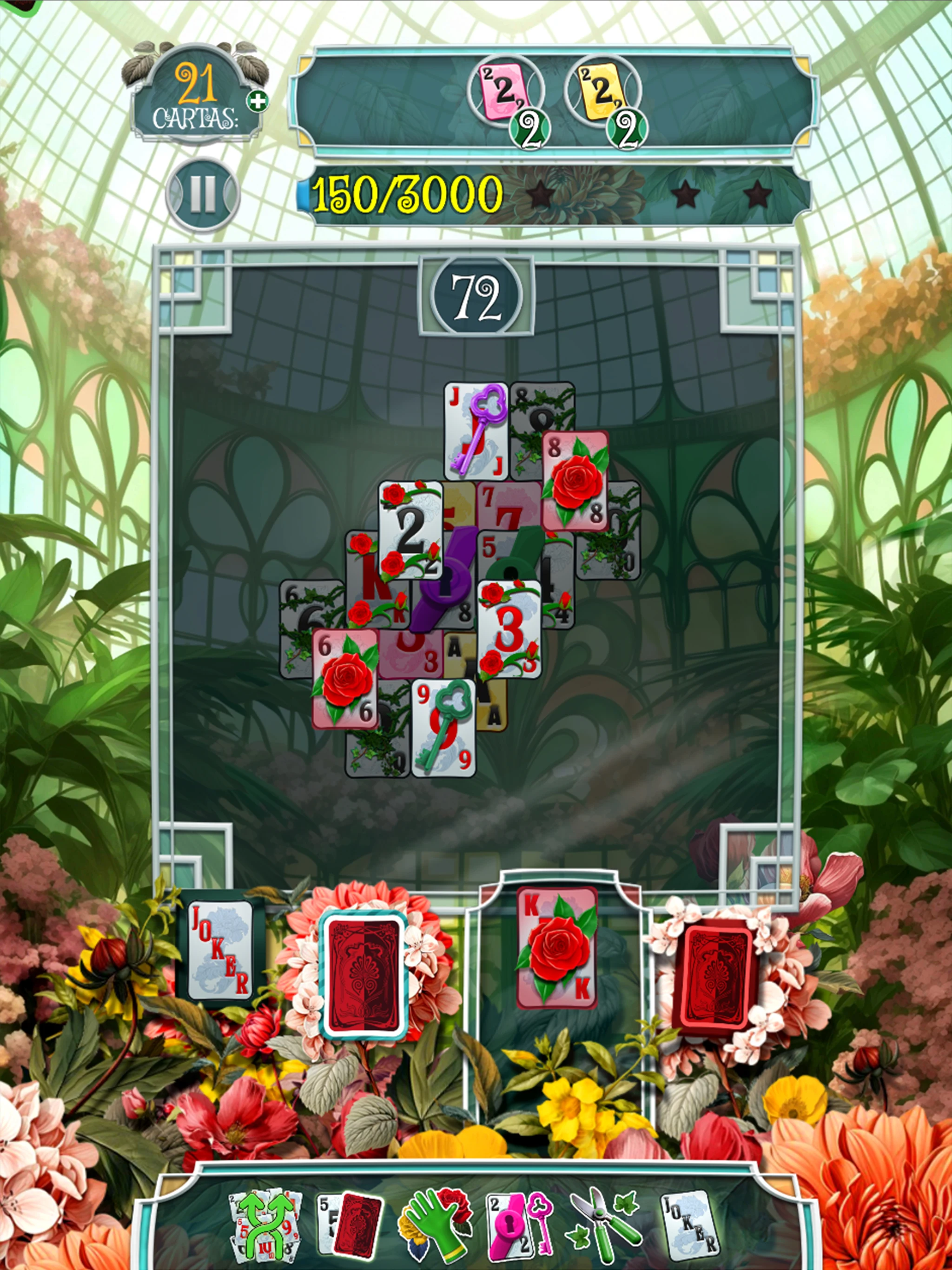 Tri Peaks Greenhouse Solitaire screenshot