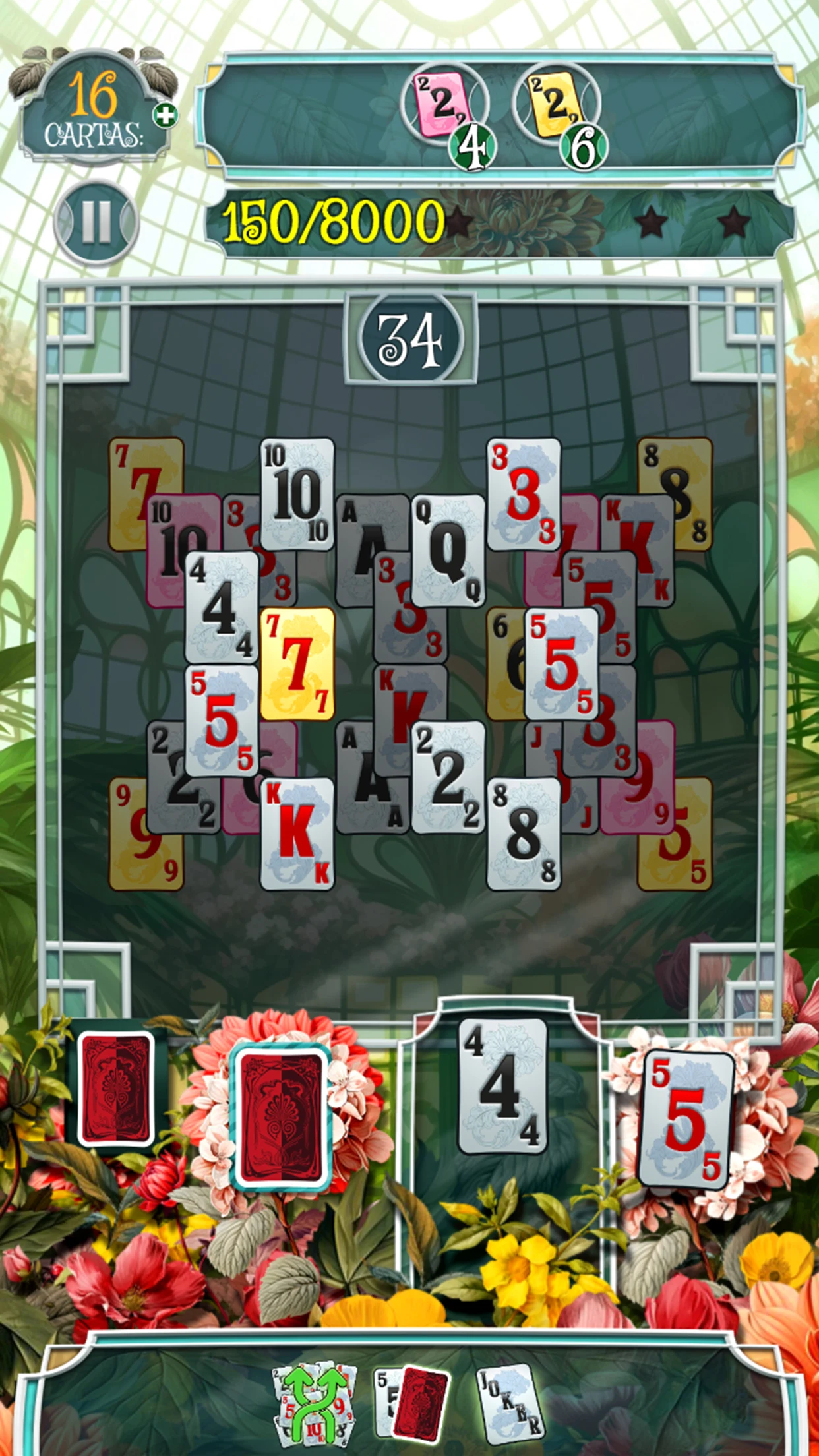 Tri Peaks Greenhouse Solitaire screenshot