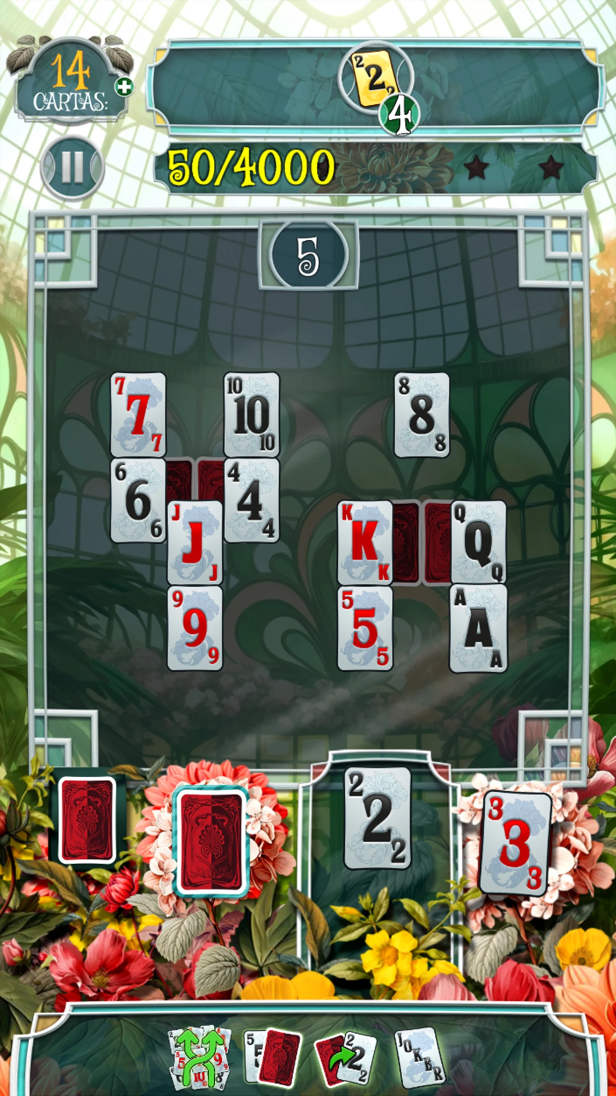 Tri Peaks Greenhouse Solitaire screenshot